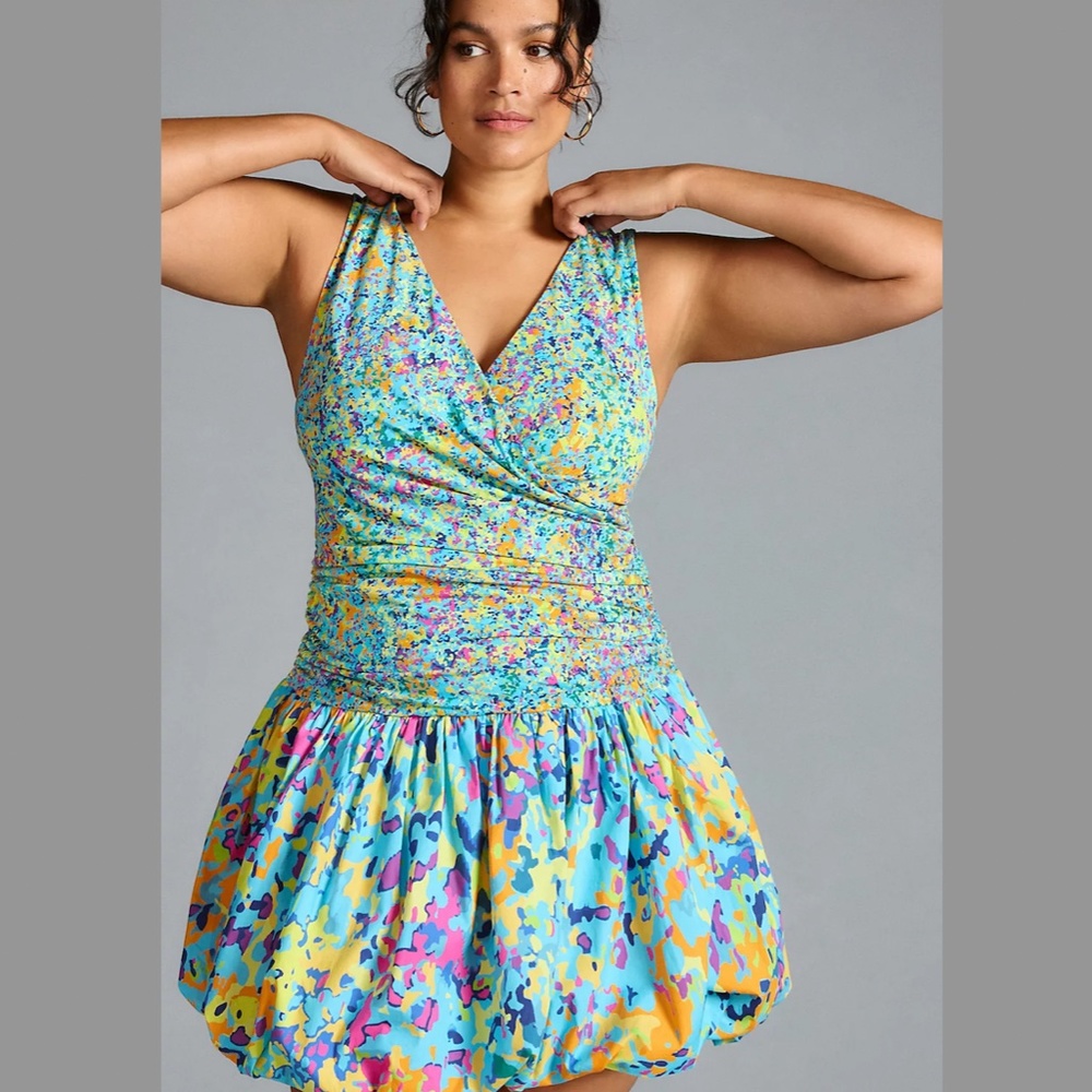 NWT Anthropologie Plenty by Tracy Reese V-Neck Bubble Dress Size 3X - Picture 2 of 9